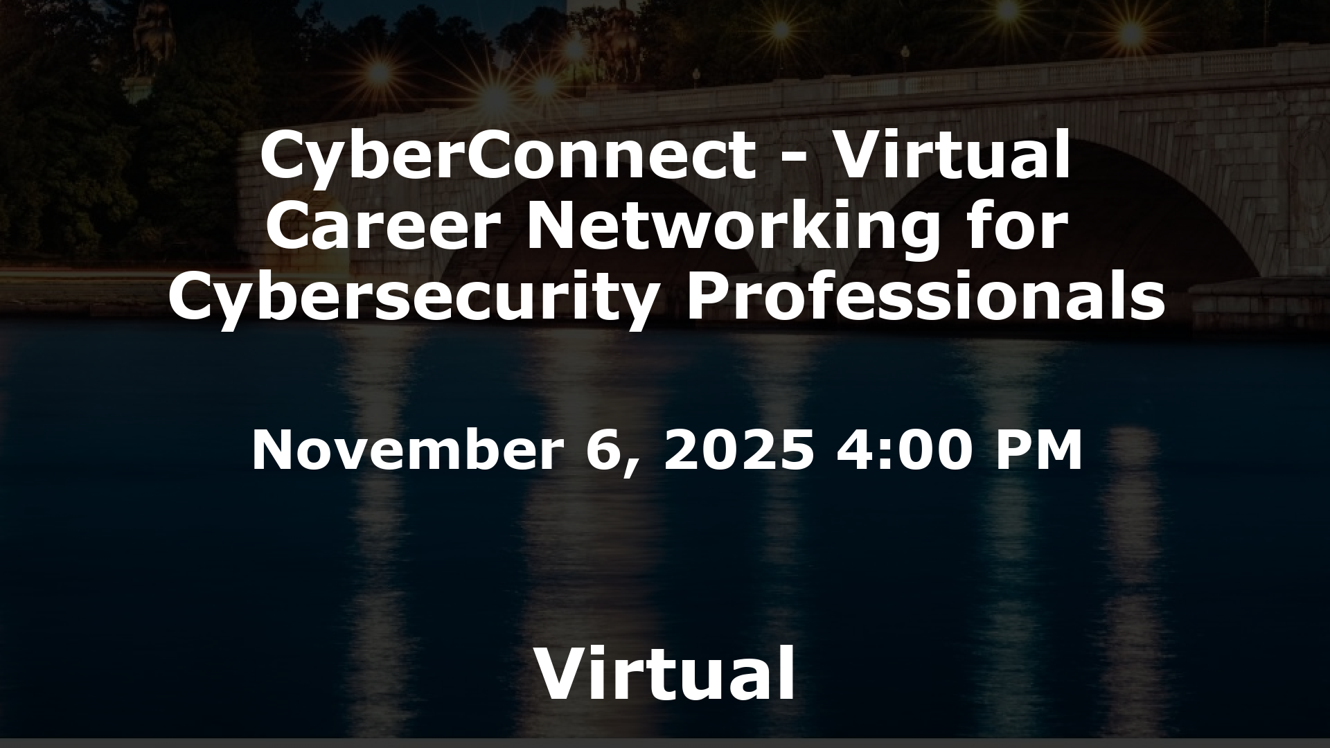 CyberConnect - Virtual Career Networking for Cybersecurity Professionals event image
